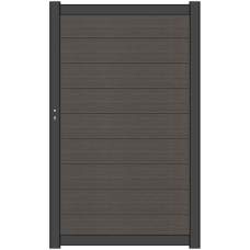 NewTechWood Co-extrusie composiet deur Premium horizontaal glad silver gray 97 x 186 cm