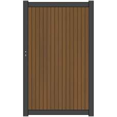 NewTechWood Co-extrusie composiet deur Premium verticaal triple teak 97 x 186 cm