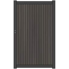 NewTechWood Co-extrusie composiet deur Premium verticaal triple silver gray 97 x 186 cm