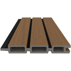 NewTechWood co-extrusie composiet plank triple teak/zwart 2,1 x 15 x 180 cm
