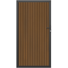 NewTechWood Co-extrusie composiet deur verticaal triple teak/zwart 100 x 195 cm