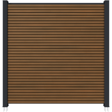 NewTechWood co-extrusie composiet scherm triple teak/zwart 180 x 180 cm