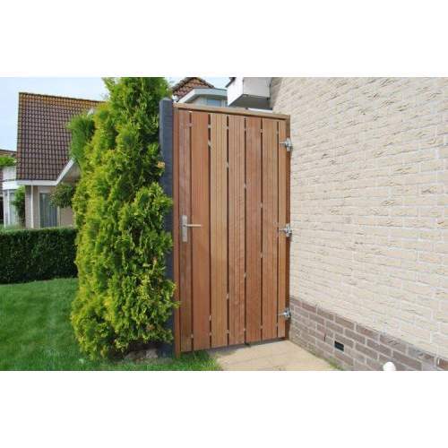 tweede kant ongezond Tuindeur Privacy hardhout 195 x 120 cm recht (incl. slot)