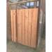 Tuindeur Privacy red class wood 195 x 100 cm recht met RVS-slot