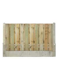 Hout-betonschutting wit/grijs i.c.m. grenen 90x180 cm 21-planks tuinscherm