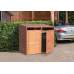 Containerberging dubbel hardhout 150 x 84 x 135 cm