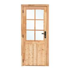Enkele glasdeur lariks / douglas 91 x 200 cm Linksdraaiend
