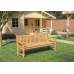 Parkbank Norwich teak met 2 poten 180 x 91 cm