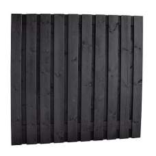 Naaldhout geschaafd plankenscherm zwartgespoten 21-planks 15 mm 180 x 90 cm