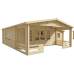 Blokhut Liverpool 540 + 154 x 540 + 223 cm onbehandeld