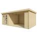 Blokhut Megamodern 200 + 375 x 300 cm onbehandeld