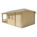 Blokhut Viveka 320 + 150 + 280 x 420 cm onbehandeld