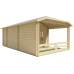 Blokhut Viveka 320 + 150 + 280 x 420 cm onbehandeld
