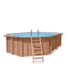 Luxe houten zwembad Cas Abou 814 x 460 x 138 cm