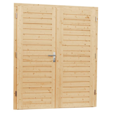 Vuren dubbele dichte opdekdeur deur inclusief kozijn 168 x 201 cm