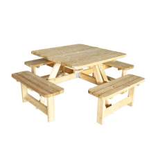 Picknicktafel vierkant 40 mm groen geïmpregneerd