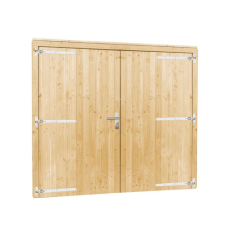 Vuren dubbele deur inclusief kozijn extra breed en hoog 255 x 209 cm 