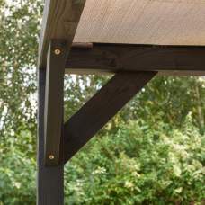 Vuren pergola houtpakket 300 x 400 cm Zwart gedompeld