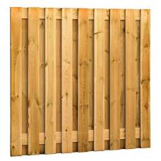 Tuinscherm geïmpregneerd grenen 19 planks 180 x 180 cm 15 mm Recht