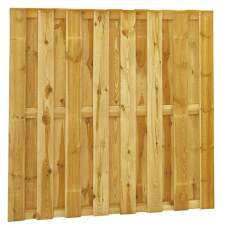 Tuinscherm geïmpregneerd grenen 18 planks 180 x 180 cm 15 mm Recht