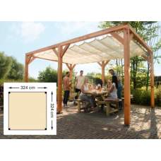 Douglas pergola houtpakket 324 x 324 cm Kleurloos geïmpregneerd