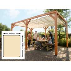 Douglas pergola houtpakket 324 x 424 cm Kleurloos geïmpregneerd