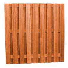 Tuinscherm hardhout 20-planks 14 mm 180 x 180 cm 