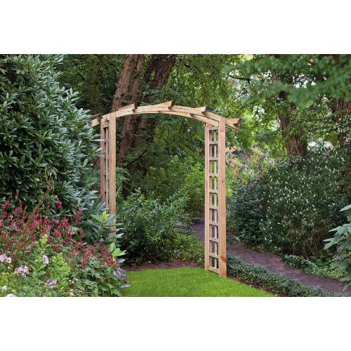 Notebook steenkool Gedeeltelijk Pergola hout boog 180 x 54 x 215 cm