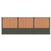 Hout-betonschutting antraciet motief i.c.m. 21-planks douglas tuinscherm