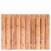Hout-betonschutting wit/grijs motief i.c.m. 21-planks red class wood tuinscherm