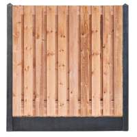 Hout-betonschutting antraciet i.c.m. Red class wood 21-planks tuinscherm