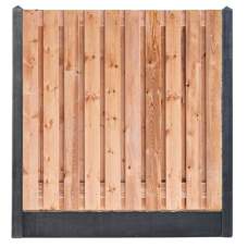 Hout-betonschutting antraciet i.c.m. Red class wood 21-planks tuinscherm