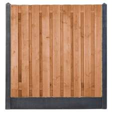 Hout-betonschutting antraciet i.c.m. douglas 19-planks tuinscherm