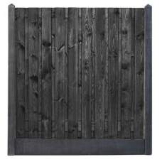 Hout-betonschutting antraciet i.c.m. zwartgestoten tuinscherm Hout-betonschutting antraciet i.c.m. zwartgestoten tuinscherm