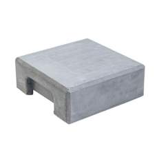 Beton afdekpet wit/grijs vlak hoekafwerking