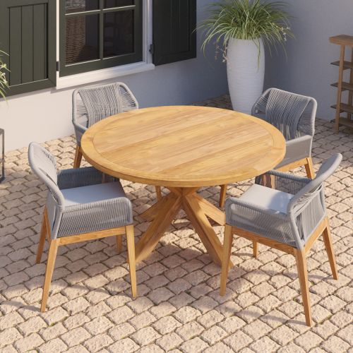 Verrast Abnormaal hebzuchtig Teak tuintafel rond Ø150 cm