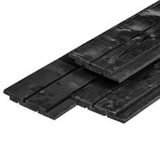 Channel siding vuren zwart gespoten 1,8 x 14,5 cm