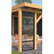 Verticale wandmodule set 2 glas zwart 99 x 234 cm 42.8078Z