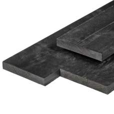 Plank grenen zwart fijnbezaagd 2 x 20 x 400 cm