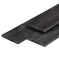 Schuttingplank grenen zwart geschaafd 1,6 x 14 x 180 cm
