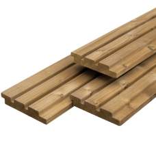 Triple profiel Thermowood geschaafd 2,6 x 14 x 300 cm