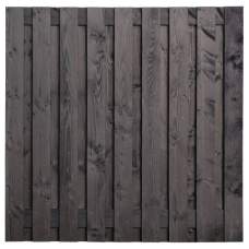 Tuinscherm Karin lariks zwart gedompeld 180 x 180 cm recht