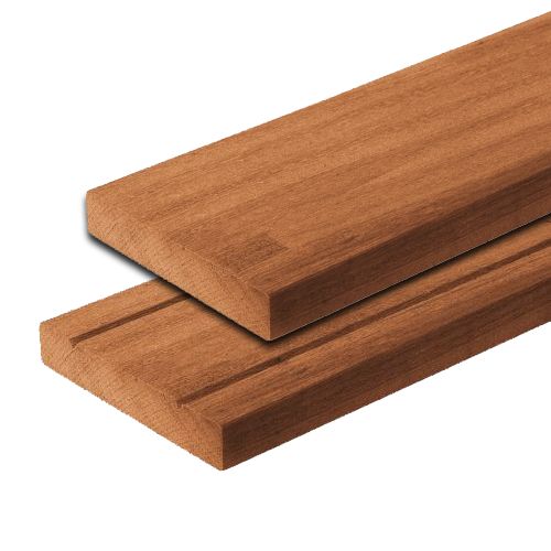 attribuut Becks Oprecht Hardhouten plank Bankirai geschaafd 2,2 x 19,5 x 245 cm