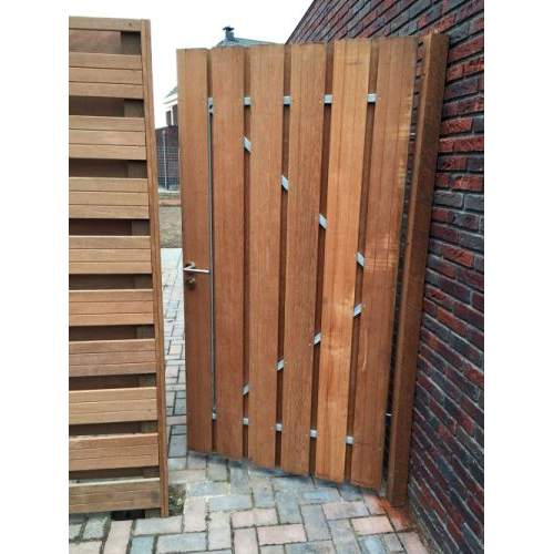 Tuindeur Privacy hardhout 195 x cm recht (incl. slot)