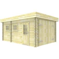 Blokhut 3352M Garage platdak Interflex 520 x 330 cm