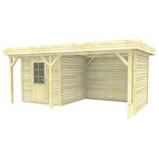 Blokhut Sarah Interflex 220 + 28 x 220 + 311 cm Blokhut Sarah Interflex 220 + 28 x 220 + 311 cm