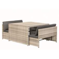 Wicker picknickset/dinnerset Augusta 1 grijs gemêleerd Wicker picknickset/dinnerset Augusta 1 grijs gemêleerd