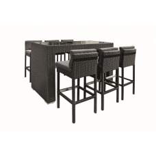Wicker barset Baltimore zwart Wicker barset Baltimore zwart