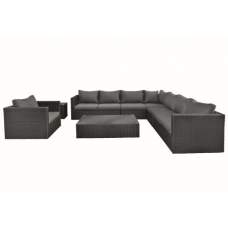 Wicker loungeset Belmont zwart Wicker loungeset Belmont zwart