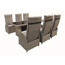 Wicker dinnerset Davenport donker bruin Wicker dinnerset Davenport donker bruin